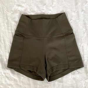 Khaki Pocket shorts